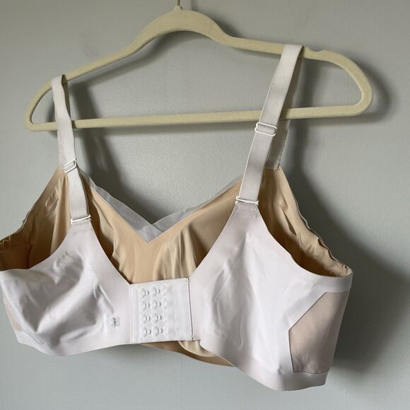 Honeylove Crossover Wireless Bra White Beige Supportive Comfort Women's Size 2X - Picture 4 of 11